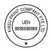 KP-R22, 18mm (diameter) - Max 35 Letters - Medium Length Company Name with UEN