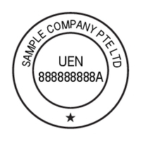 KP-R41, 38mm (diameter) - Max 60 Letters - Longer Company Name with UEN