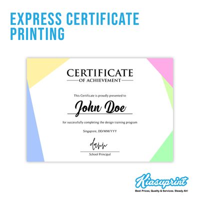 Certificate Printing In Singapore