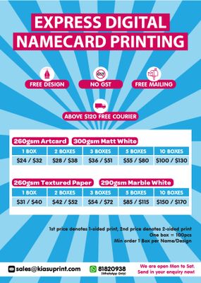 Budget & Express Digital Name Card Printing