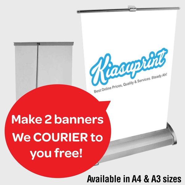 A4 A3 Mini Roll Up Banner