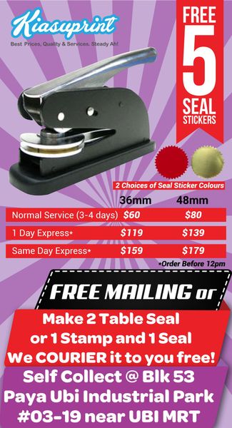 Table seal, Paya Ubi