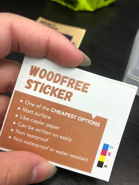 Woodfree Sticker