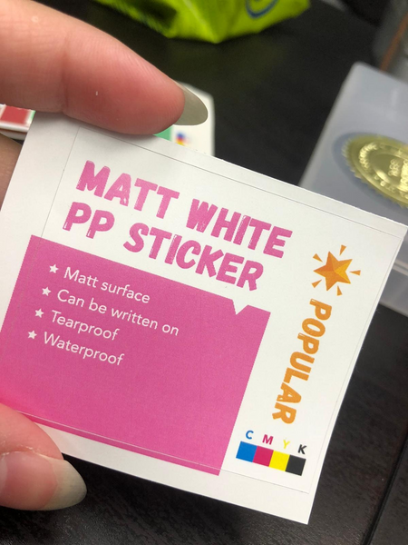 Matt PP Sticker