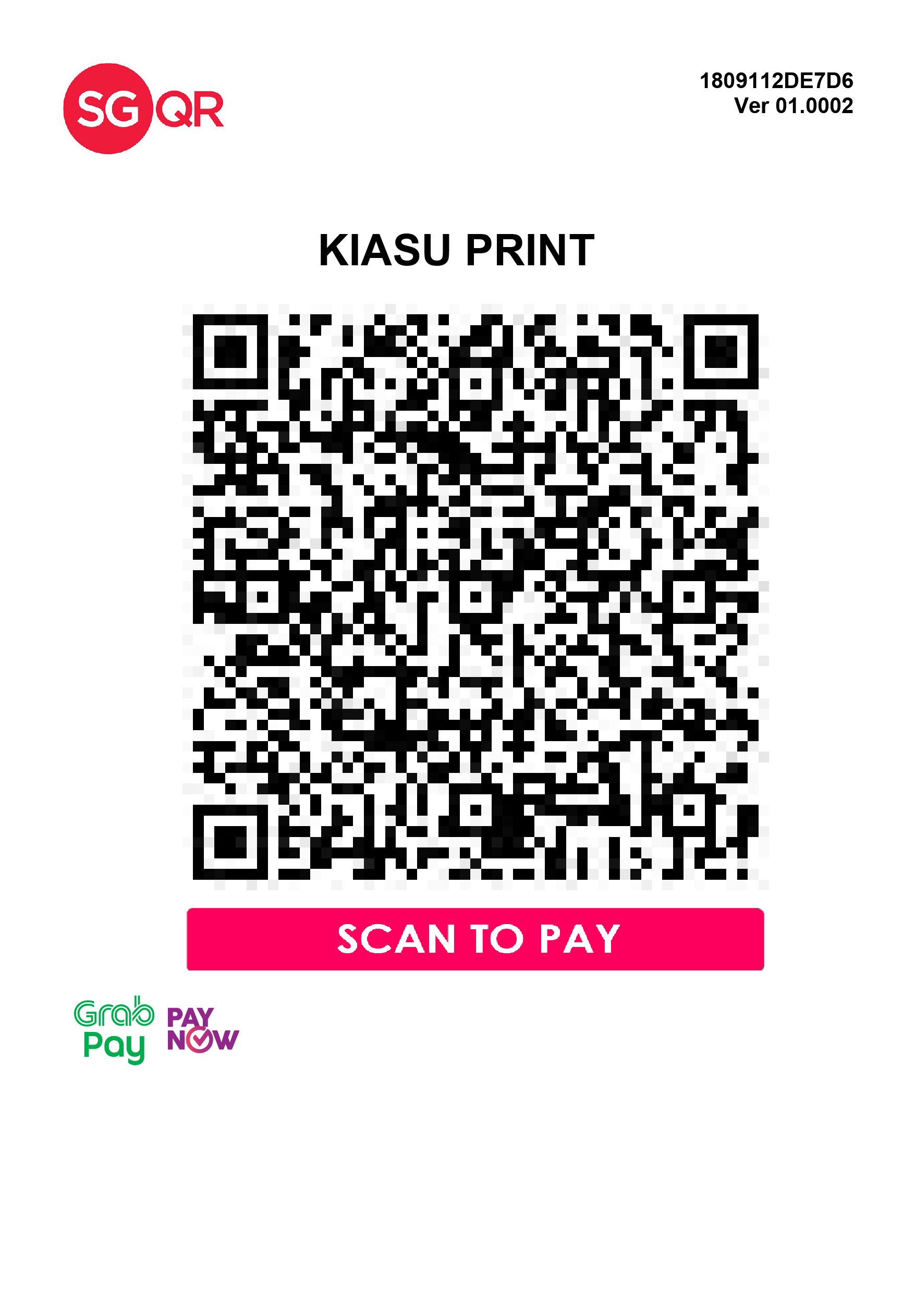 kiasu printing rubber stamp qr code